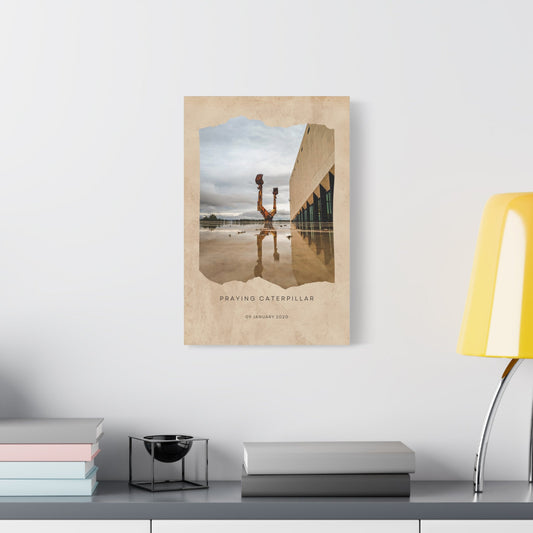 Praying Caterpillar Canvas Art - JUTHOOR