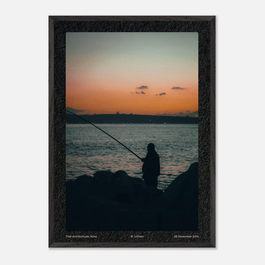 Tide and Solitude, Akka — Premium Oak Frame - JUTHOOR