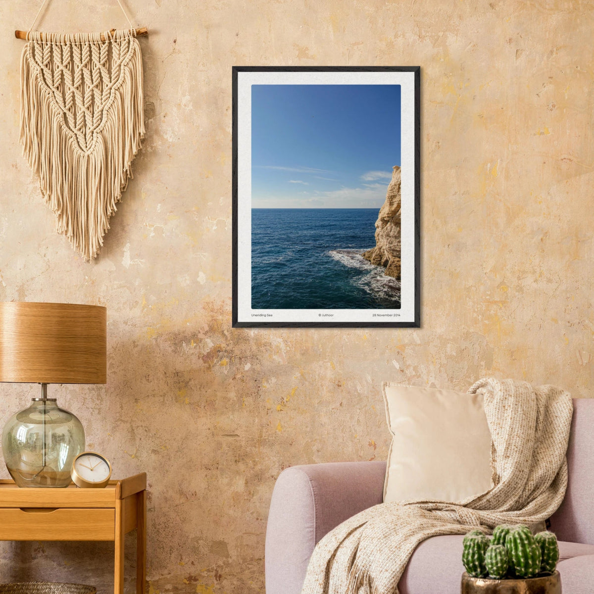 Unending Sea — Premium Oak Frame - JUTHOOR