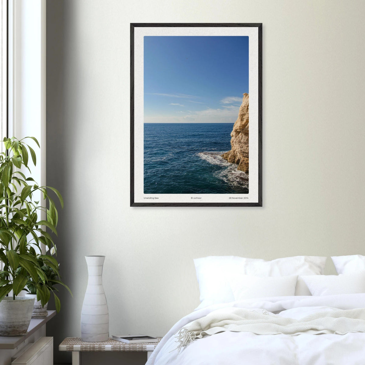 Unending Sea — Premium Oak Frame - JUTHOOR