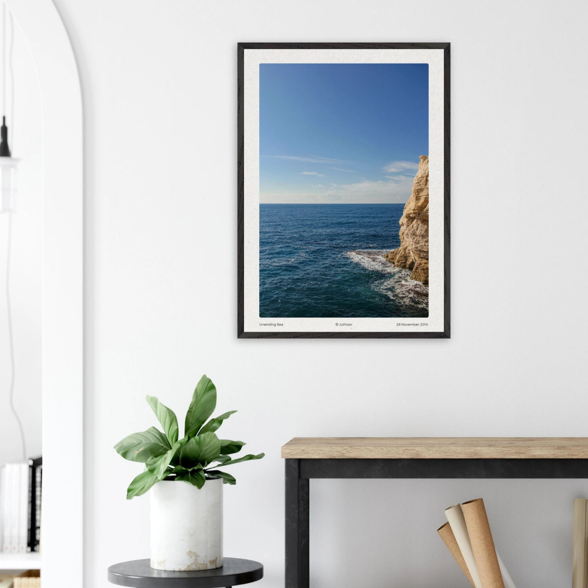 Unending Sea — Premium Oak Frame - JUTHOOR